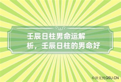 壬辰日柱男|壬辰日柱的男命